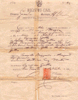 Certido de nascimento de Maria, filha de Cesarino que falesceu ao nascer em 03/10/1912.