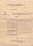 Certido de registro de estrangeiros no Brasil do Sr. Cesarino Gobbo.